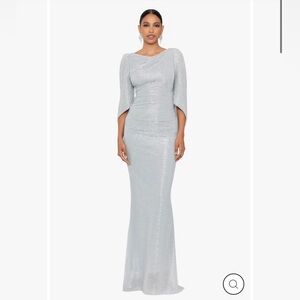 Betsy&Adam Silver Dress Long